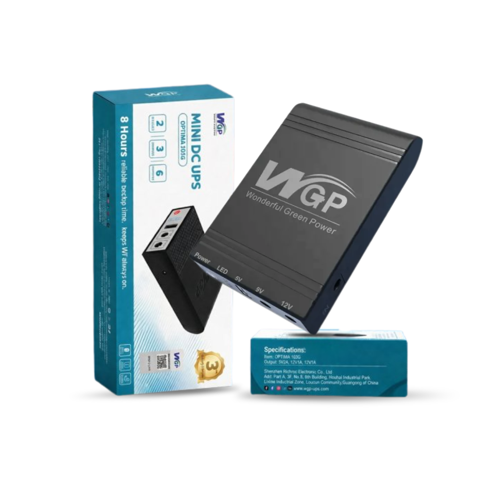 WGP Mini DC UPS for Wifi & CCTV -WGP103G