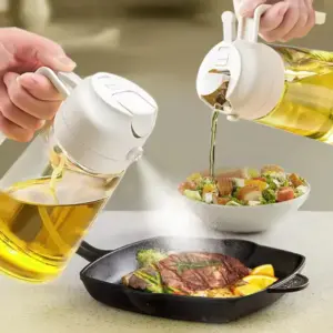 2-in-1 Oil Spray & Bottle (Glass Body)